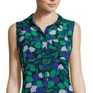 Liz Claiborne Sleeveless Button Front Blouse